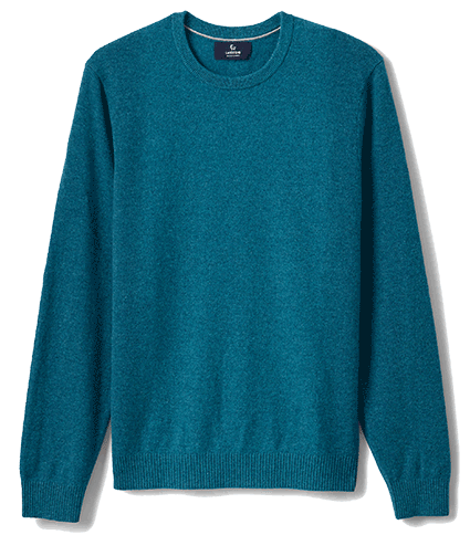 teal crewneck sweater