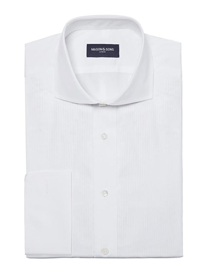 Mason & Sons white spread collar dress shirt with French cuffs